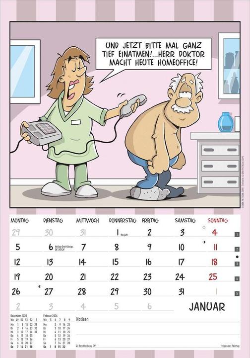 Image du produit Alpha Edition Der Rentner-Kalender 2026 - Bild-Kalender 23,7x34 cm - mit lustigen Cartoons - Humor-Kalender - (23.7 x 34 cm, Couverture rigide, Allemand)