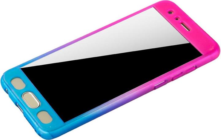 Produktbild König Design Hülle Handy Schutz für Huawei Honor 9 Full Case Cover Displayschutz Bumper Blau (Honor 9)