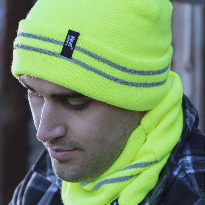 Image du produit Heat Holders Hi Vis Mütze Halswärmer und Handschuhe Set fur Winter (M/L)
