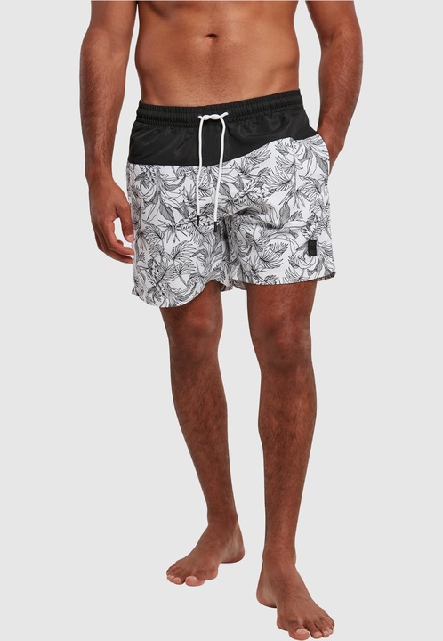 Actual product image Urban Classics Low Block Pattern Swim Shorts (S)