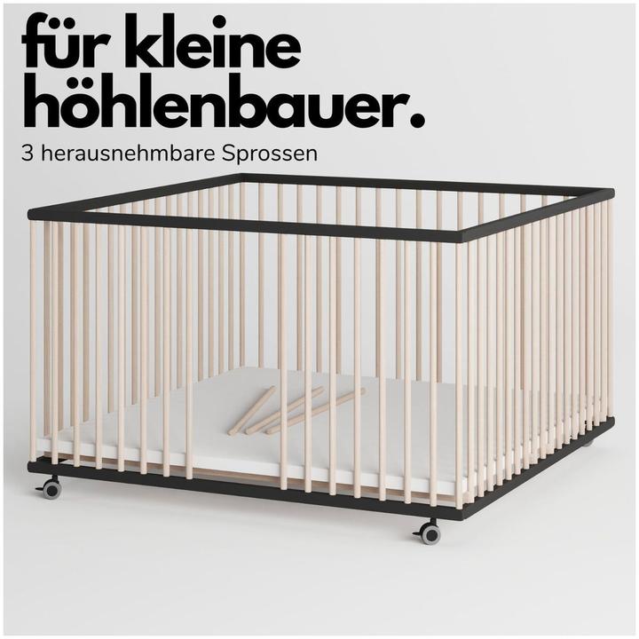 Image du produit Sämann Parc Premium avec barreaux amovibles (120 cm, 120 cm, Hêtre)