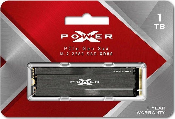 Actual product image Silicon Power XD80 SSD (1000 GB, M.2 2280)