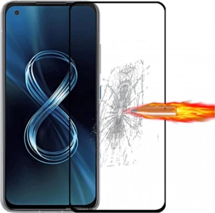 Actual product image Screenguard Asus Zenfone 8 Full Screen Protective Glass Film 2.5D 9H (1 Piece, Asus Zenfone 8)