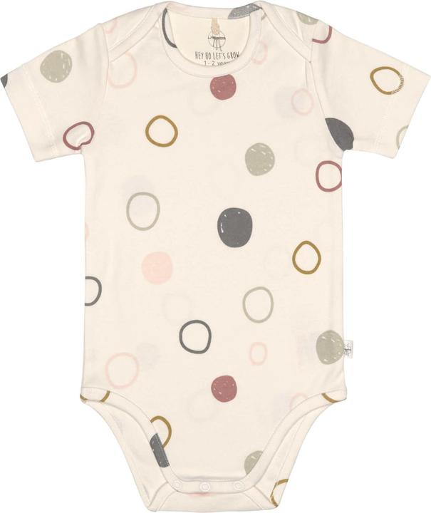 Lässig Kurzarm-Body Kreise Weiss Gr. 74/80 (74, 80)