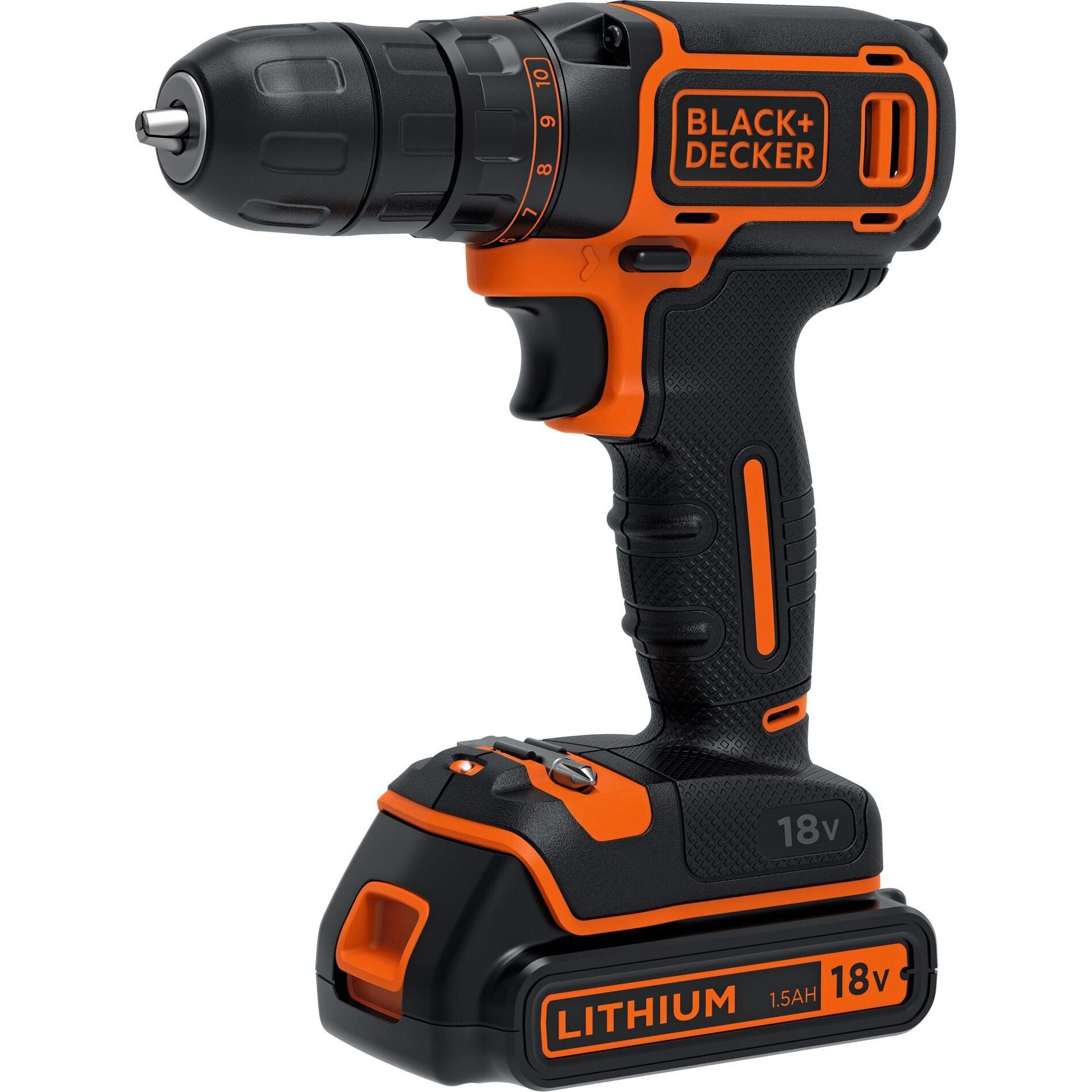 Black & Decker, Trapano + Avvitatore a batteria, BDCDC18K