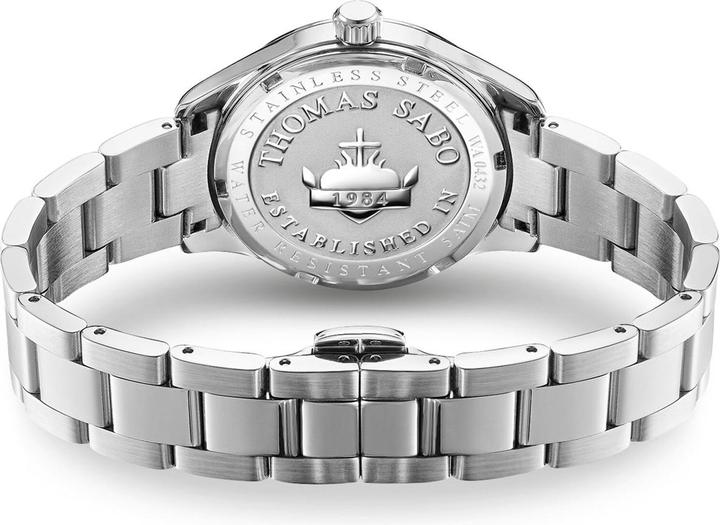 Image du produit Thomas Sabo Damenuhr mit Schmetterlingen silberfarben (Montre analogique, 34 mm)