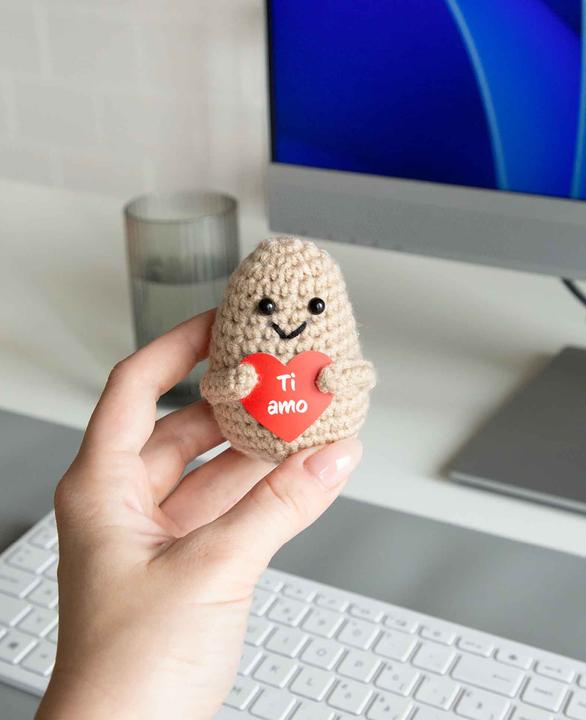 Actual product image I Am Creative Positive Potato Gehäkelter Mini Glücksbringer Plüschtier (7.50 cm)