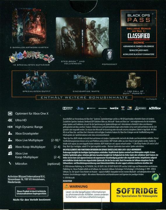 Produktbild Activision Call of Duty: Black Ops 4 - Pro Edition (Xbox One X, Xbox Series X, DE)