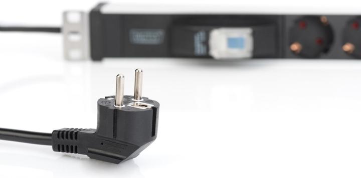 Produktbild Digitus Aluminium Steckdosenleiste, 6-fach mit Leitungsschutzschalter (6 x, CEE 7/3, 1.80 m)