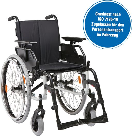 Actual product image Dietz Lightweight folding wheelchair Caneo S with attendant brake 51 cm