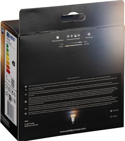 Actual product image Philips Hue White Ambiance (E27, 1100 lm, 2x)