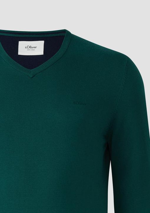 Actual product image s.Oliver Strickpullover Strickpullover mit Logo-Stickerei (XXL)