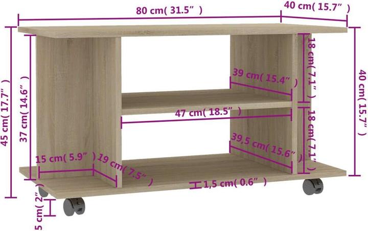 Produktbild VidaXL Fairleigh (80 x 40 x 45 cm)
