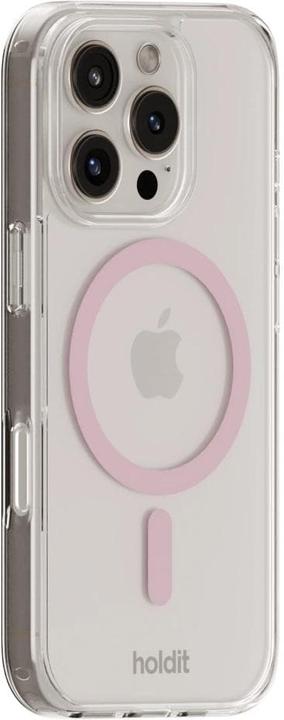 Actual product image Holdit MagSafe Case iPhone 16 Pro Pink/Transparent (Apple iPhone 16 Pro)