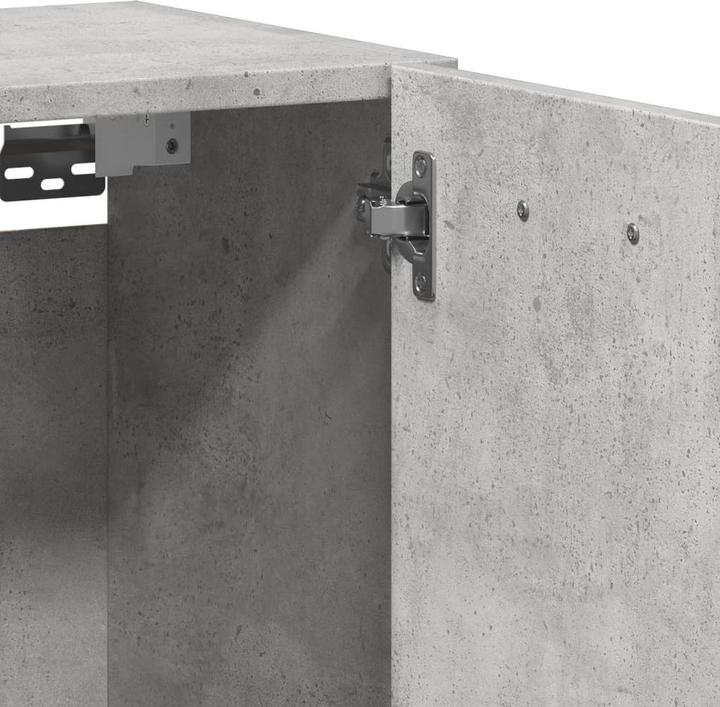 Produktbild vidaXL Bad Hängeschrank Badschrank Wandschrank Badezimmerschrank Betongrau (30 x 30 x 80 cm)