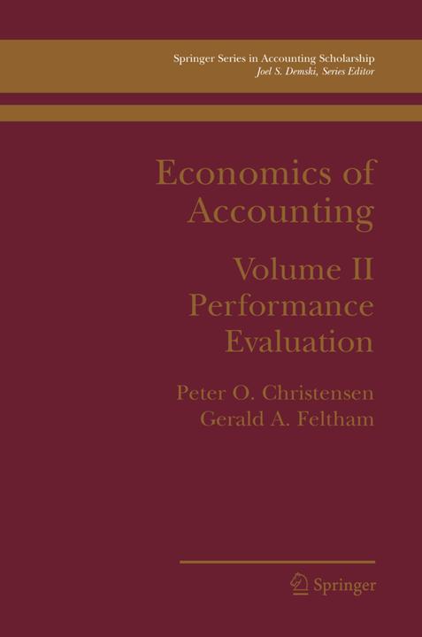 Produktbild Economics of Accounting (Englisch, Gerald Feltham, Peter Ove Christensen, 2007)