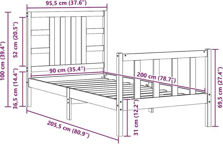 Produktbild vidaXL Consuela (90 x 200 cm)