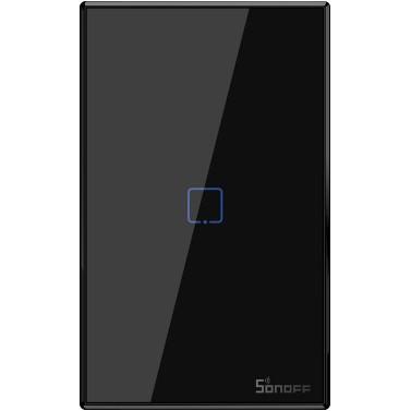Thumbnail - Sonoff, Lichtschalter + Storenschalter, T3US1C - 1-gang Wi-Fi Smart Wall Switch US - Black