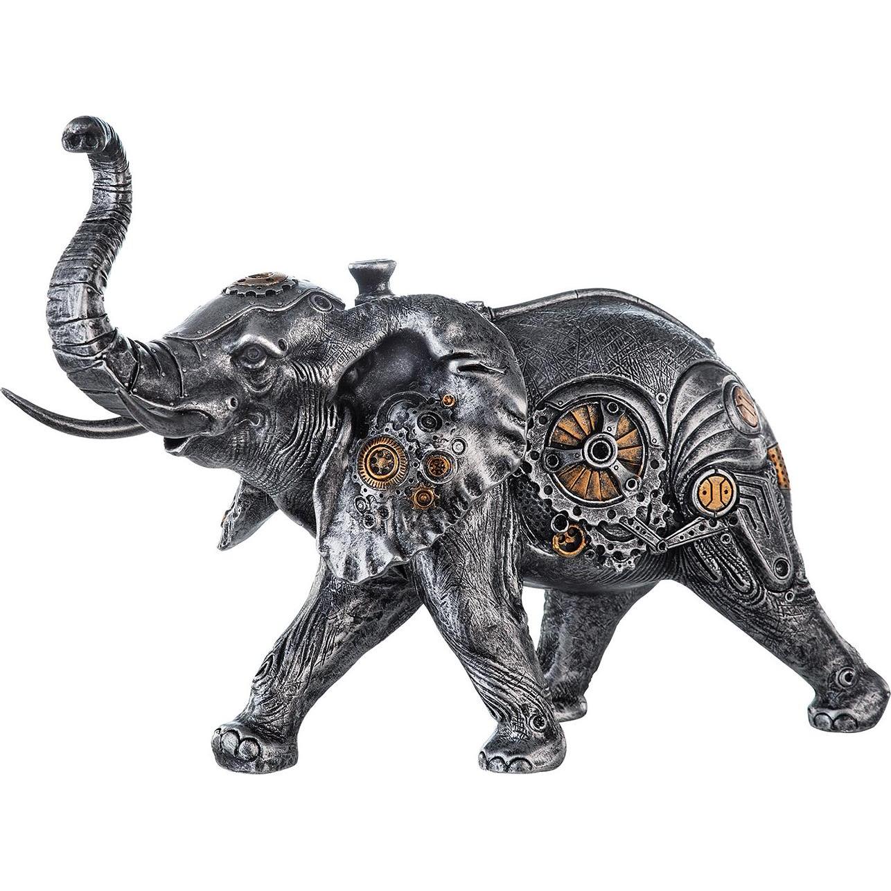 Gilde, Deko Objekt, Poly Skulp."Steampunk Elephant"