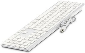 Produktbild LMP USB Keyboard 110 keys wired USB keyboard with 2x USB and aluminum upper cover - Czech (Eng. Int., Kabelgebunden)