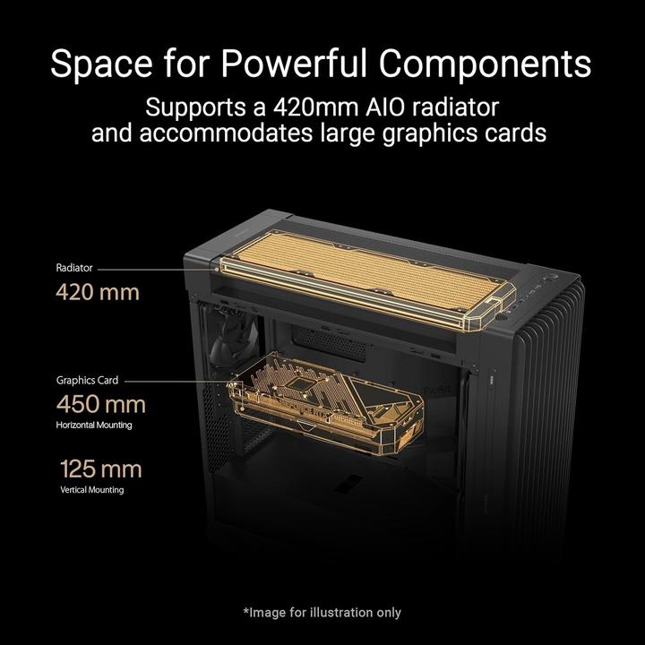 Actual product image ASUS ProArt PA602 Wood Edition (ATX, DTX, mATX, Mini-ITX, Mini-DTX, E-ATX)