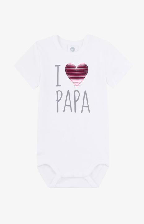 Actual product image Sanetta Bodysuit short sleeve I love Papa (74)
