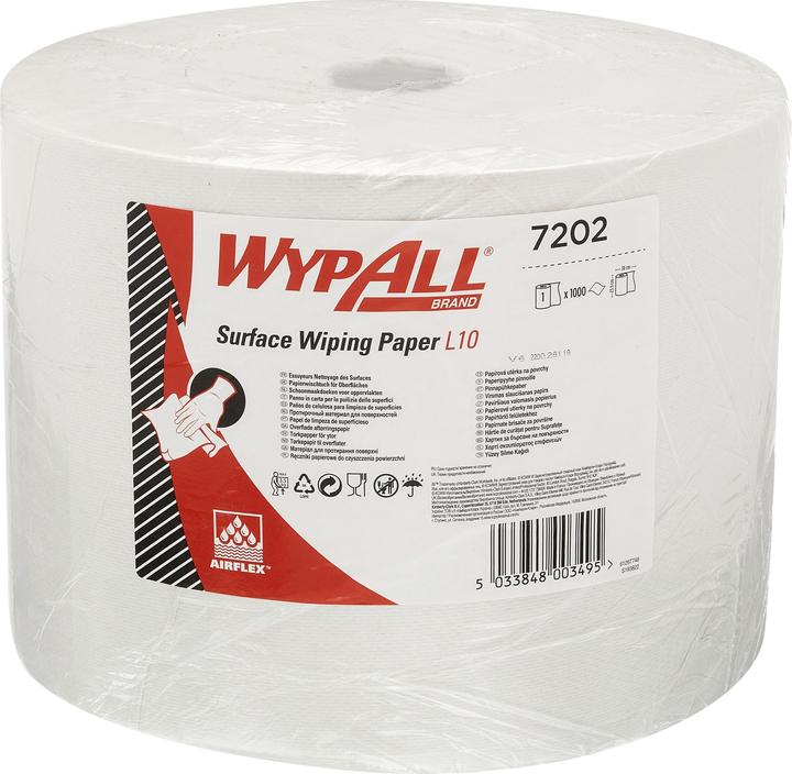 Wypall Wipe L-10 EXTRA + large roll, made of Airflex material, 1000 cloths, 1-ply (1x)