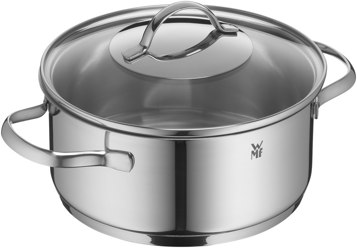 Productafbeelding WMF Kookpan Koekenpan Inductie 20cm Glazen Deksel 2,5l Provence Plus Roestvrij Staal (20 cm, Braadpan + kasserol, Roestvrij staal)
