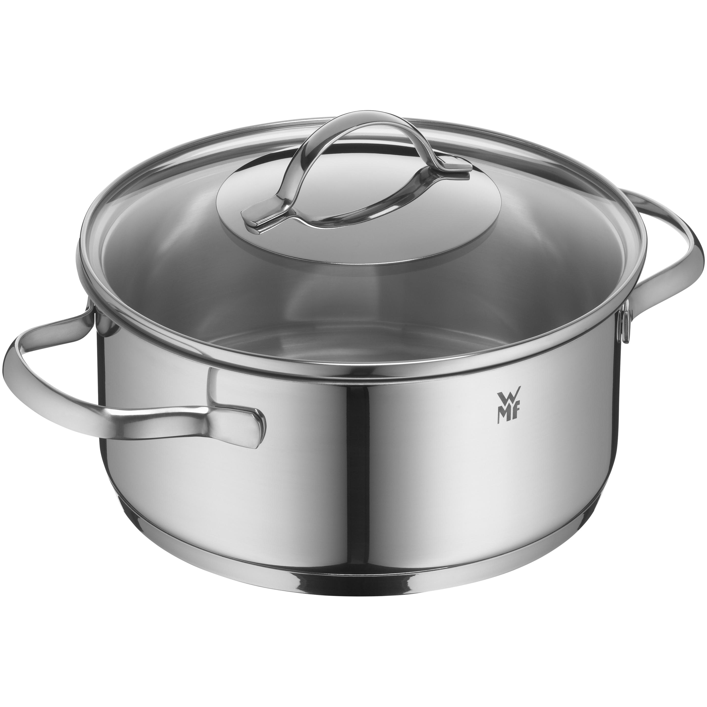 WMF Kochtopf Bratentopf Induktion 20cm Glasdeckel 2,5l Provence Plus Edelstahl, Pfanne + Kochtopf, Silber