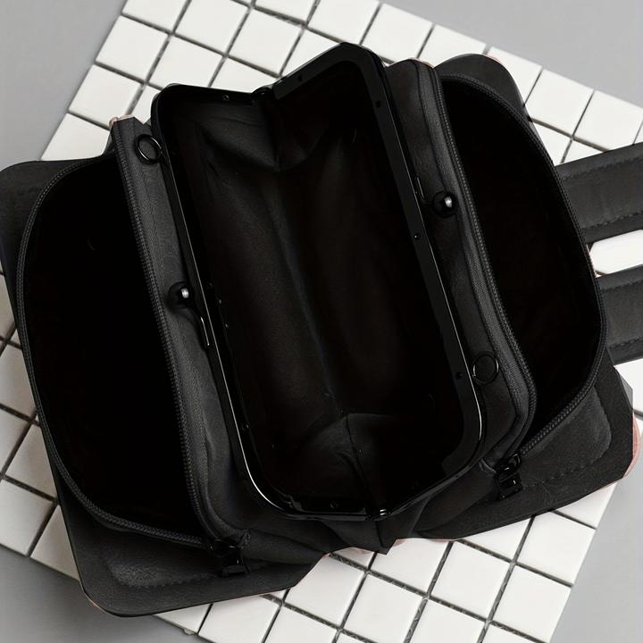 Immagine prodotto Only-Bags.Store Mode Retro-Kupplungstasche Nieten-Motorradtasche Ketten-Umhängetasche Schwarze Handytasche