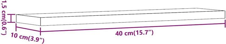 Actual product image vidaXL Wall shelves (40 x 10 x 1.5 cm)
