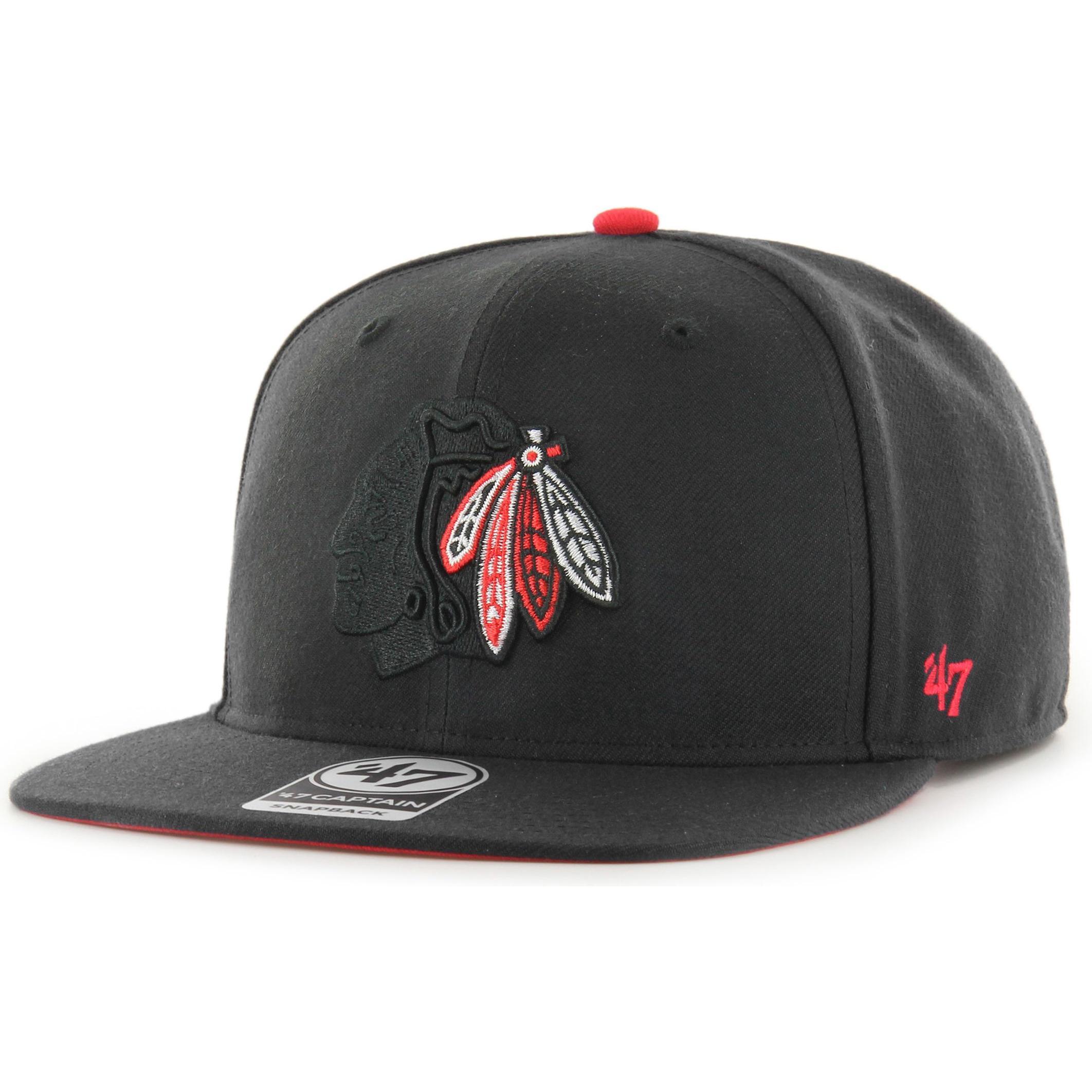 47 Brand, Herren, Cap, Snapback Captain Cap - ELEMENT Chicago Blackhawks, Schwarz