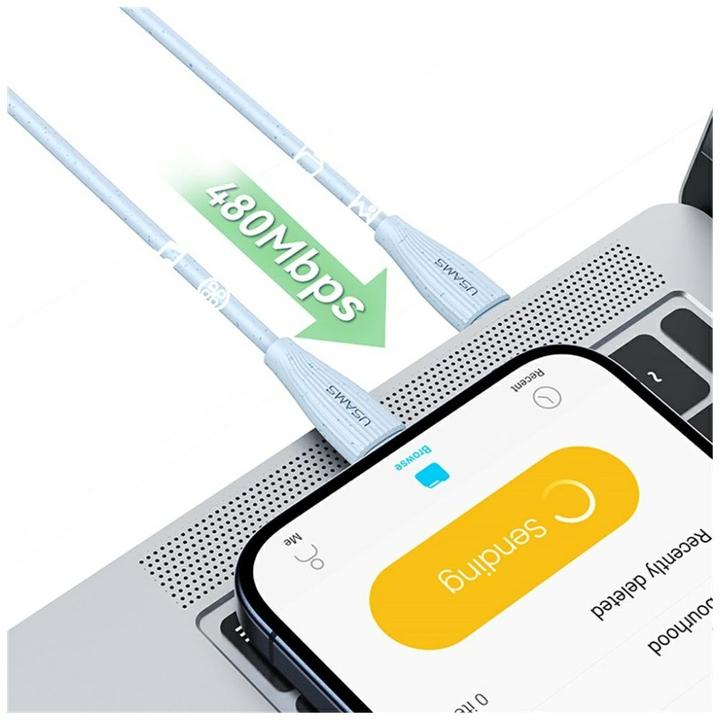 Image du produit Usams Kabel Green Series SJ717 30W USB-C do Lightning 1m biały (1 m, 30 W)