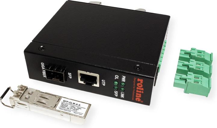 Actual product image Roline Industrial converter RJ-45, FO 1000SX/LC