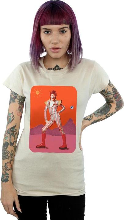 Actual product image David Bowie Womens/Ladies On Mars Cotton T-Shirt (XXL)