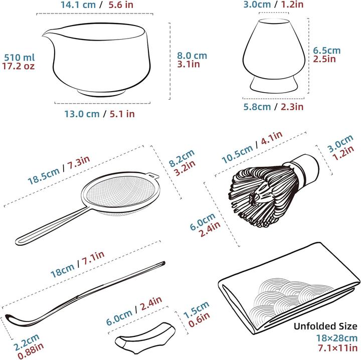 Actual product image Teanagoo 7-teiliges Matcha Teezeremonie-Set