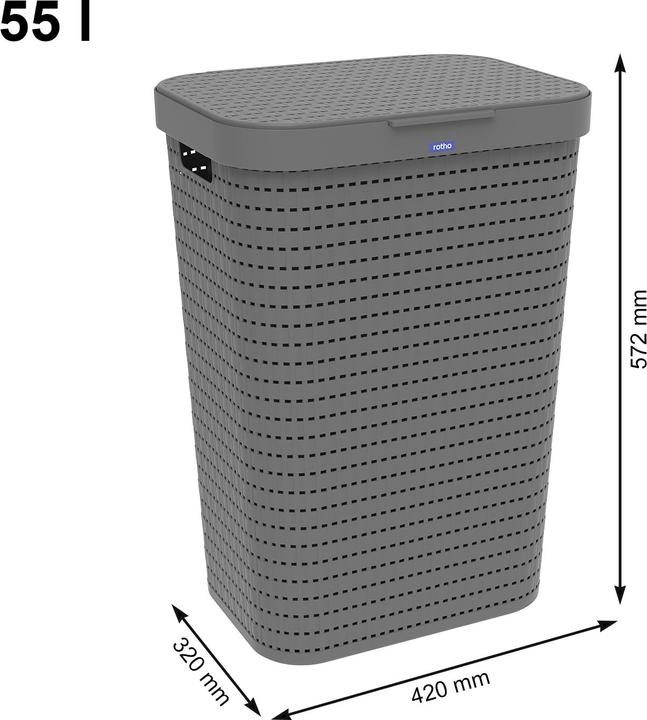 Produktbild Rotho 2er Set Wäschesammler (55 l)