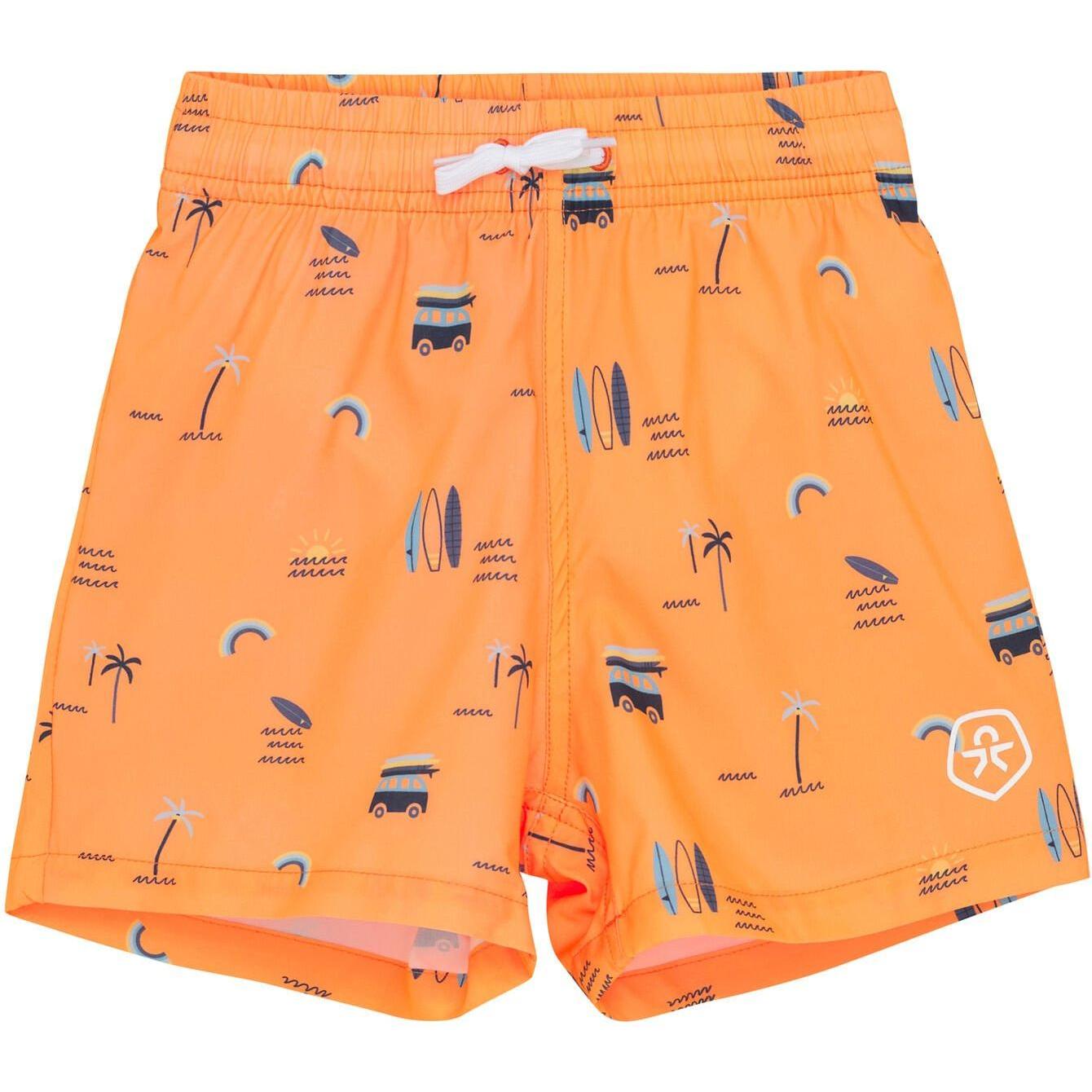 Color Kids, Unisex, Badehose, Kid's Swim Shorts AOP, Orange, (152)