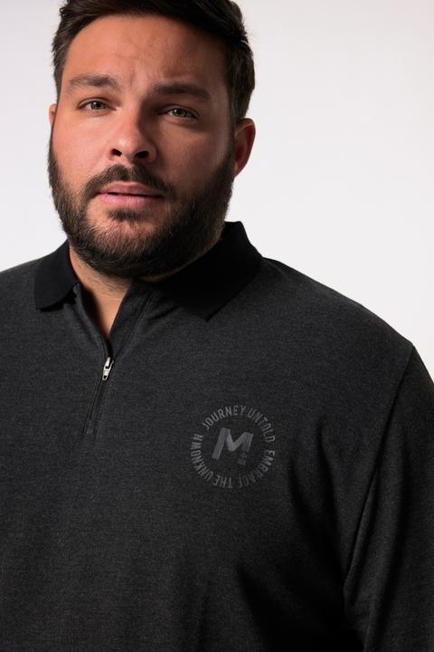 Immagine prodotto Men+ Poloshirt Bauchfit, Langarm, Piqué, Zipper (3XL)