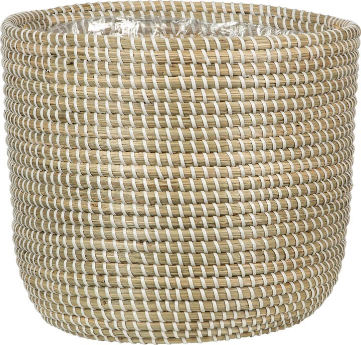 Scheurich Seagrass 32, Korbgefäss/Korb-Pflanzgefäss/Korbtopf aus Seagrass Farbe: White, 32 cm Durchme (32 cm)