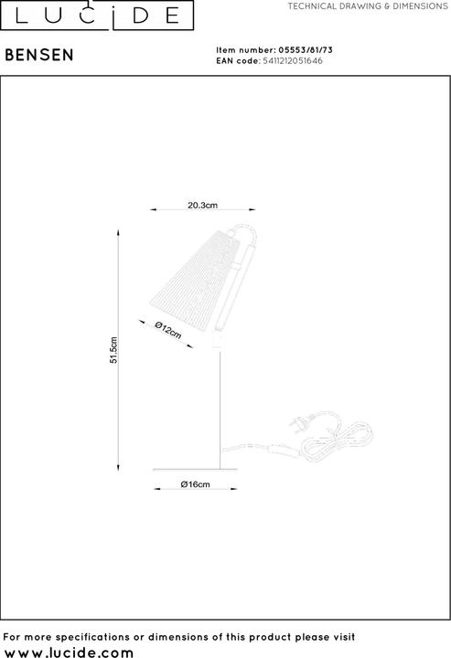 Produktbild Lucide Bensen (E14)