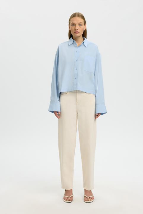 Immagine prodotto Selected Boxy Fit Crop-Bluse (38)