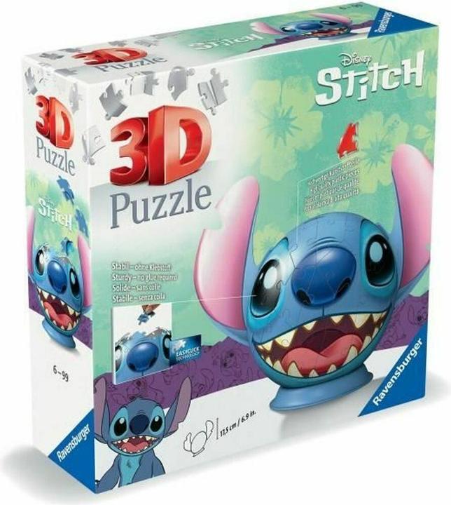 Actual product image Ravensburger Disney Stitch Puzzle Ball with Ears (72 pieces)