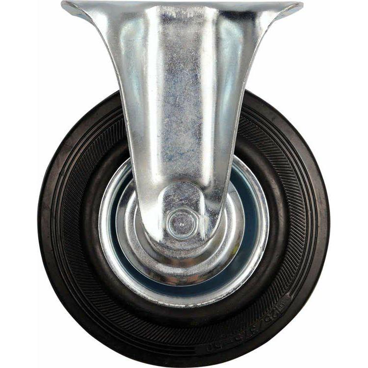 Toya, Möbelrollen, Vorel -Festrad mit schwarzem Kaugummi 75 mm 87301
