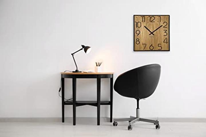 Image du produit Flexistyle Horloge mural en bois de chêne silencieux sans tic-tac (40 cm)