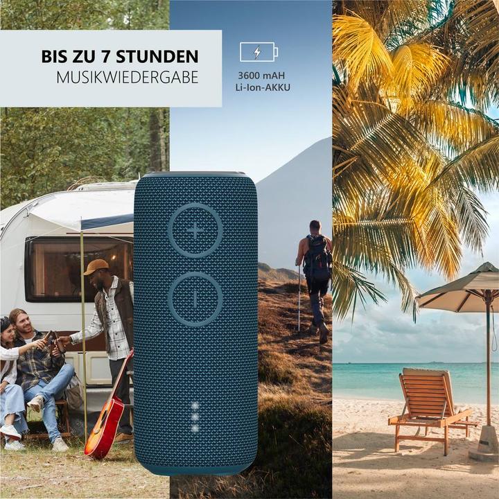 Actual product image Mobile Beat PBS 3600 Bluetooth® Lautsprecher Blau (7 h, Battery operated)