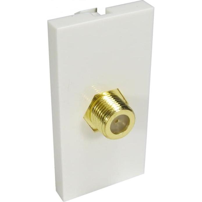 Cables Direct CDL 1x F-Connector Euromod-Coupler, Elektronikkabel + Stecker, Weiss