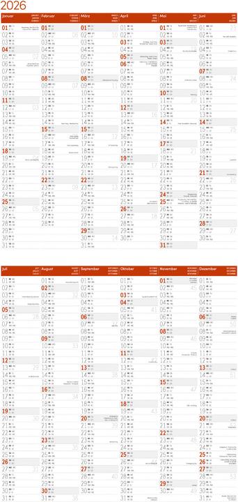 Produktbild Igel Kalender 2026 - 30x30