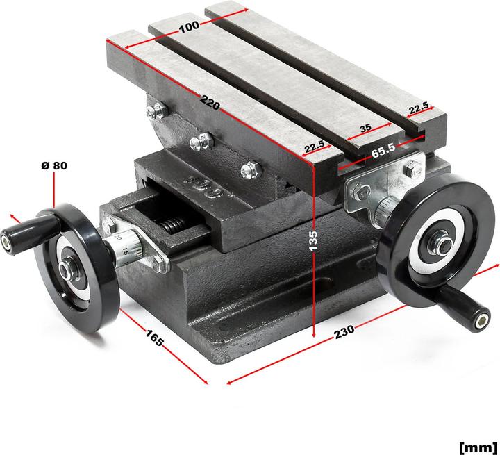 Actual product image Wiltec Cross Table Compound Milling Table Worktable Milling Machine 2 Axis 220x100mm (220 mm)