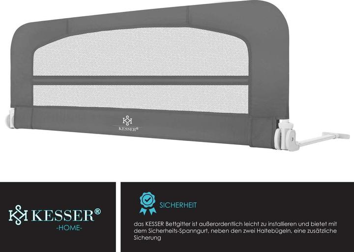 Produktbild Kesser Bettschutzgitter Dunkelgrau 180x42 cm (1er Pack)
